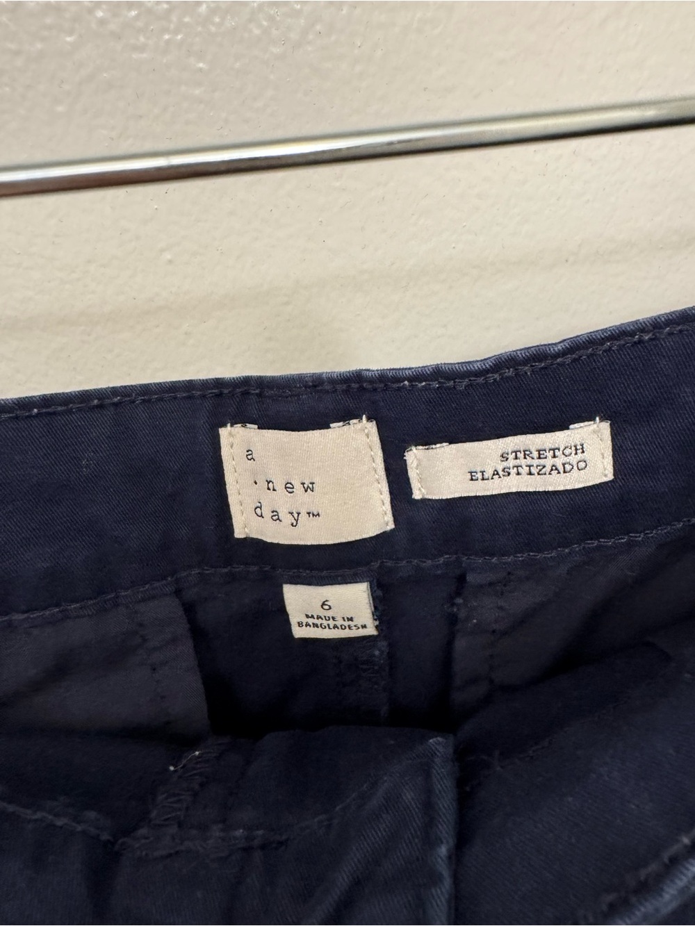 EUC A New Day Navy Stretch Chino Shorts | Casual High Rise Shorts - Picture 3 of 3